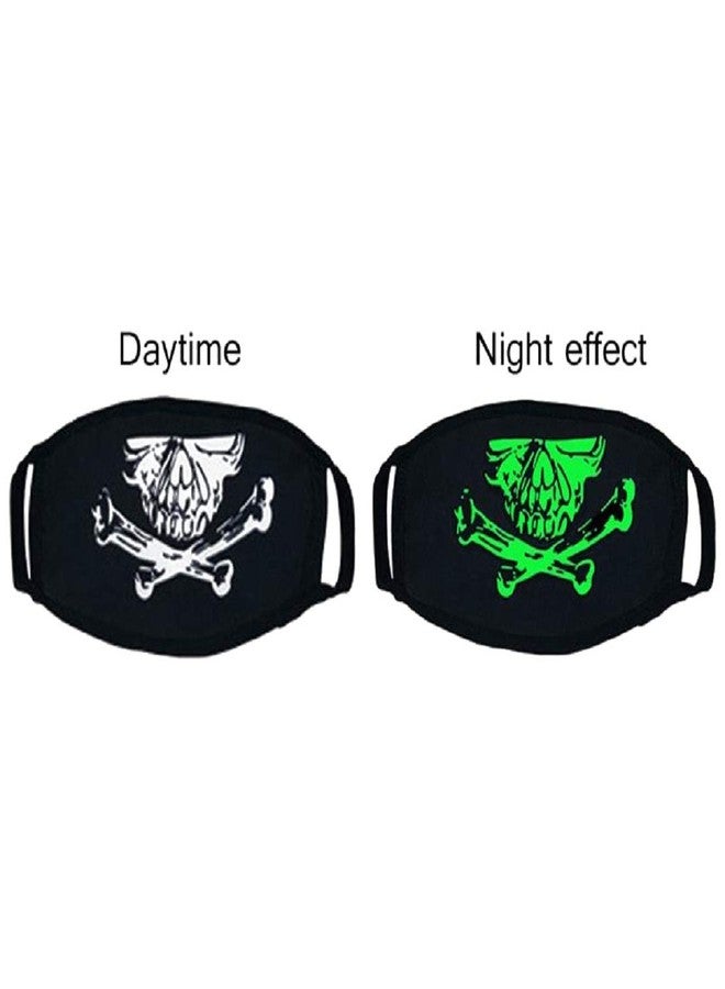 فريتراز قناع وجه وفم قطني مضيء في الظلام من VRITRAZ، مضاد للغبار والتلوث، مناسب للرجال والنساء، BigDanger BigTeeth - Image 2